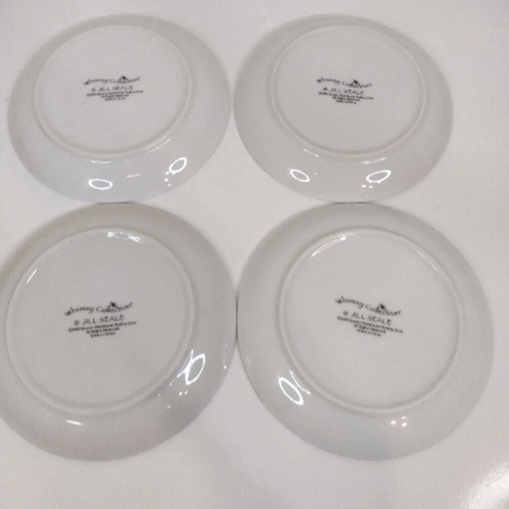 Whimsy Wear Marry Sloshmast! Set of 4 porcelain plates